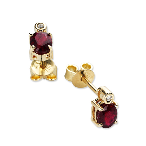 Ruby Diamond Earstud