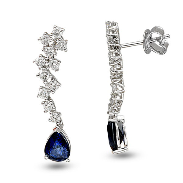 Sapphire Diamond Earstud