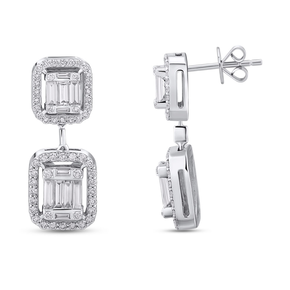 Baguette Diamond Earring