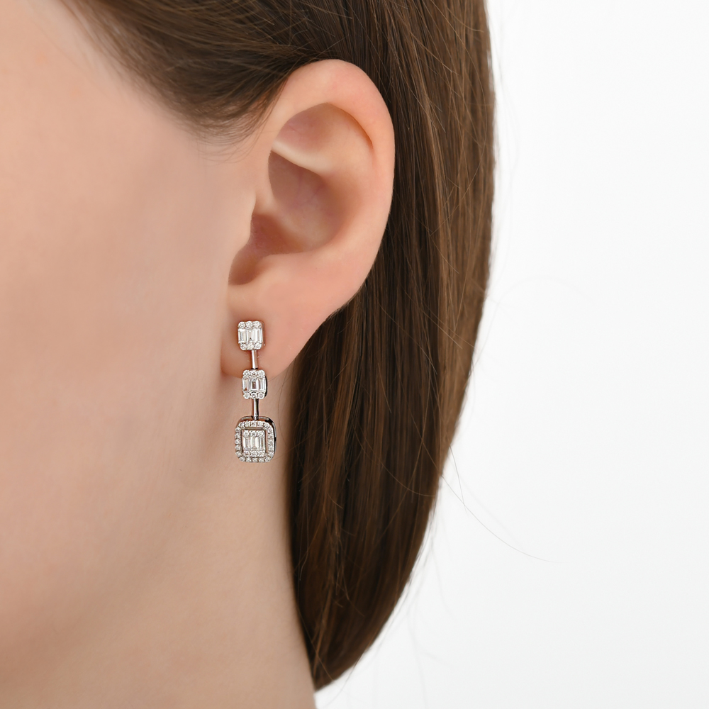 Baguette Diamond Earring