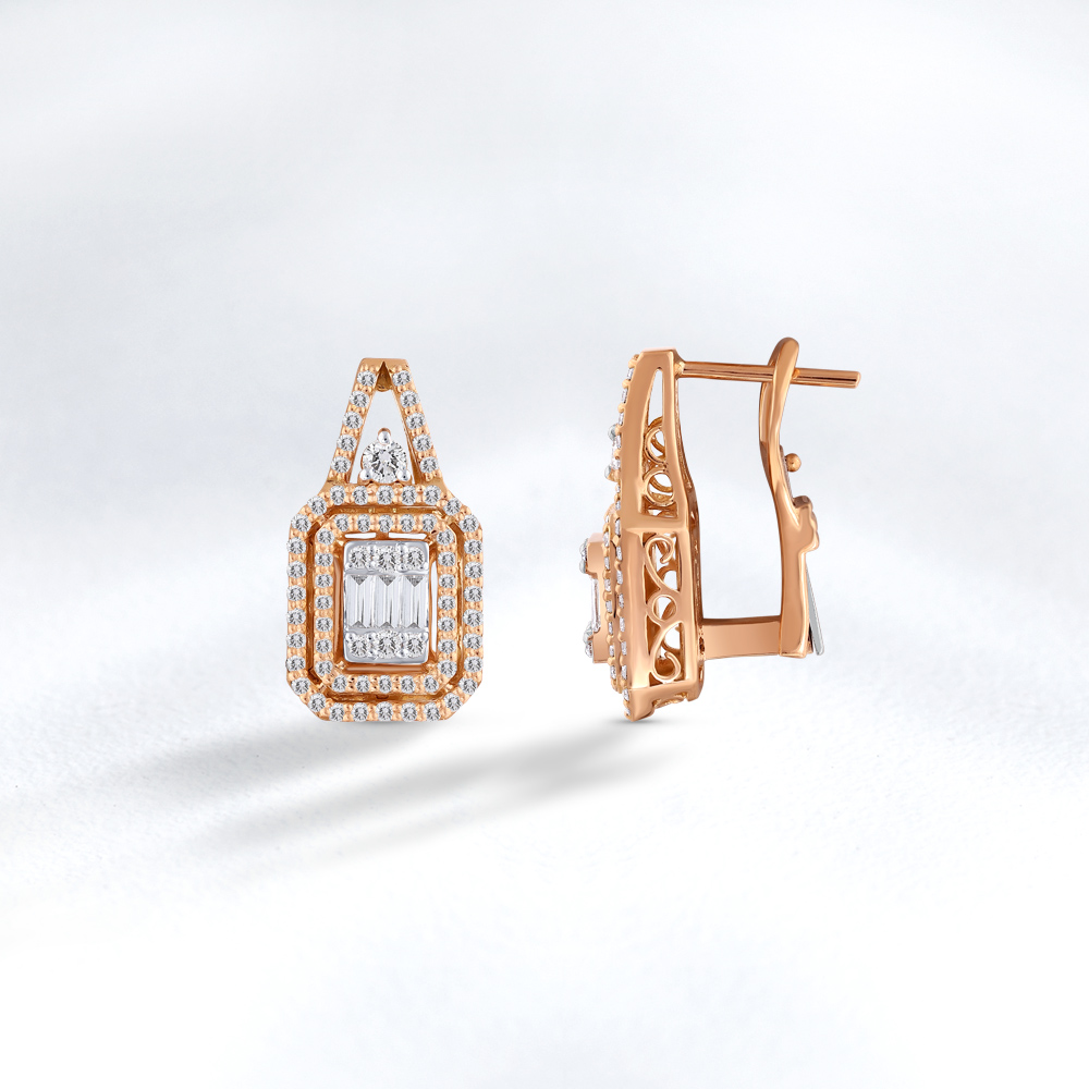 Baguette Diamond Earring