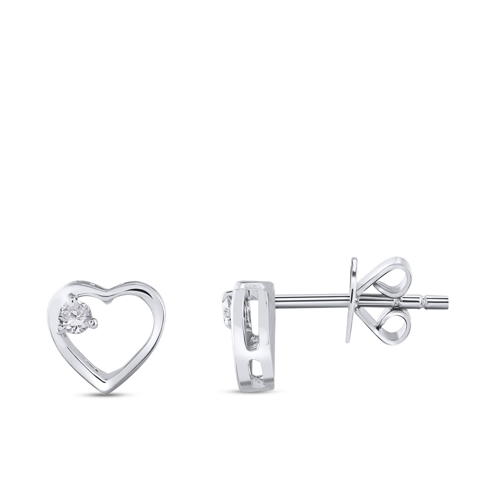 Heart Diamond Earstud
