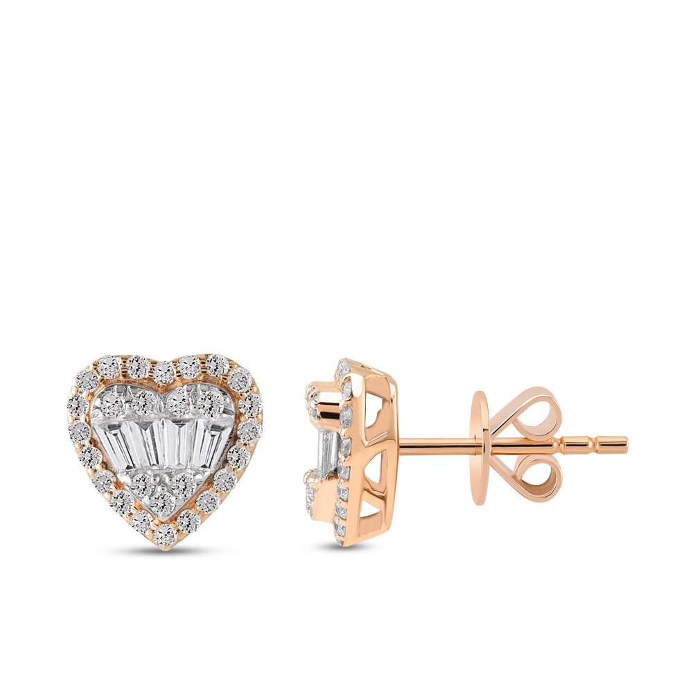 Heart Diamond Earstud