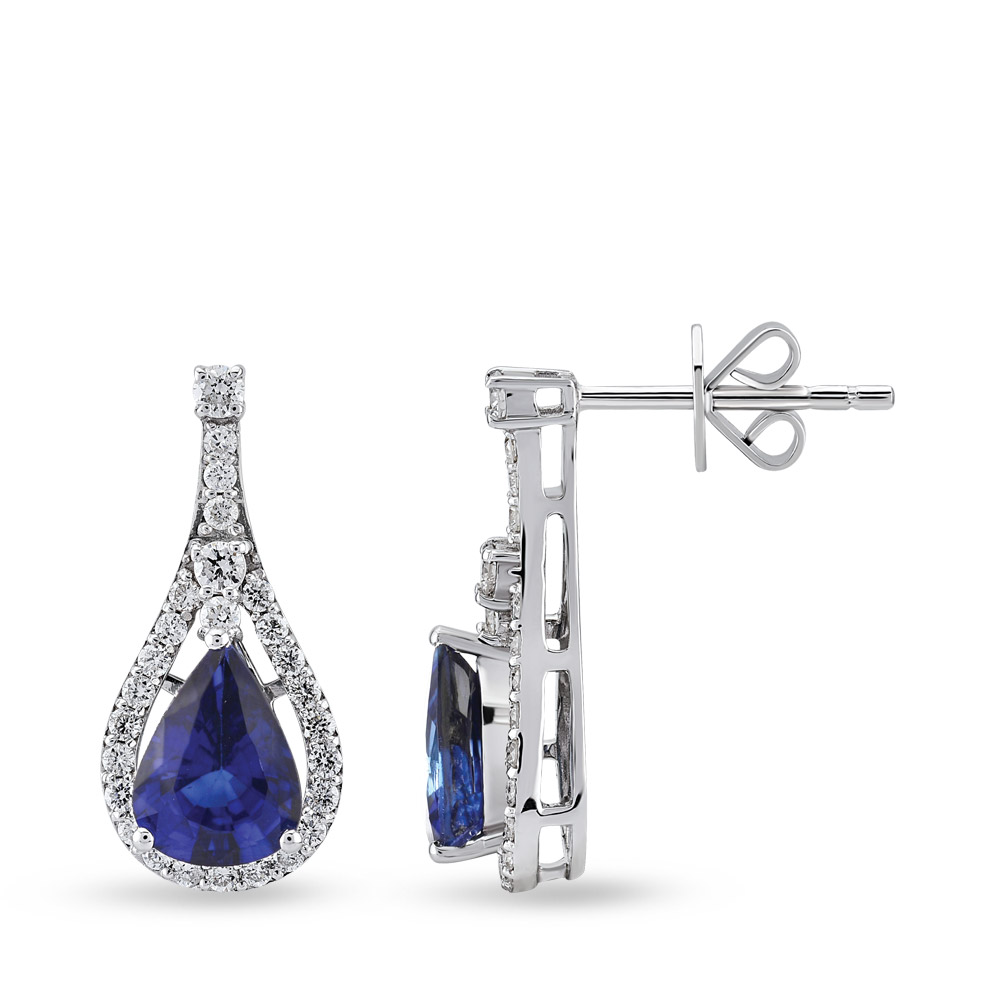 Sapphire Diamond Earring