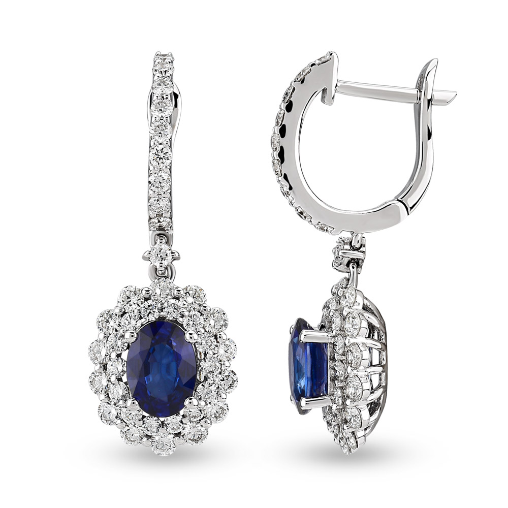 Sapphire Diamond Earstud