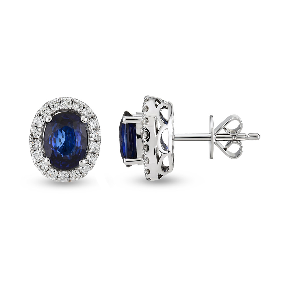 Sapphire Diamond Earstud