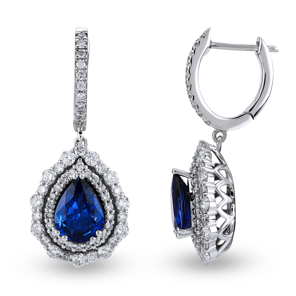 Sapphire Diamond Earstud