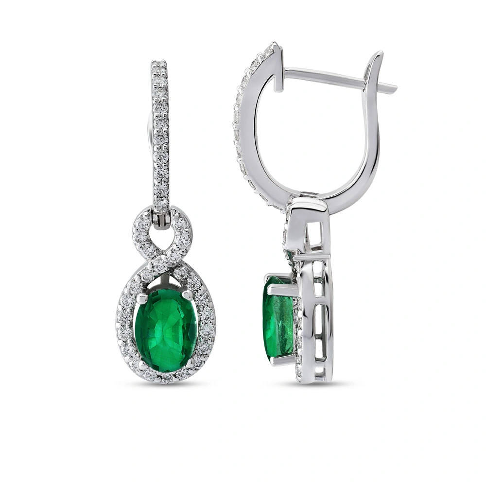 Emerald Diamond Earstud