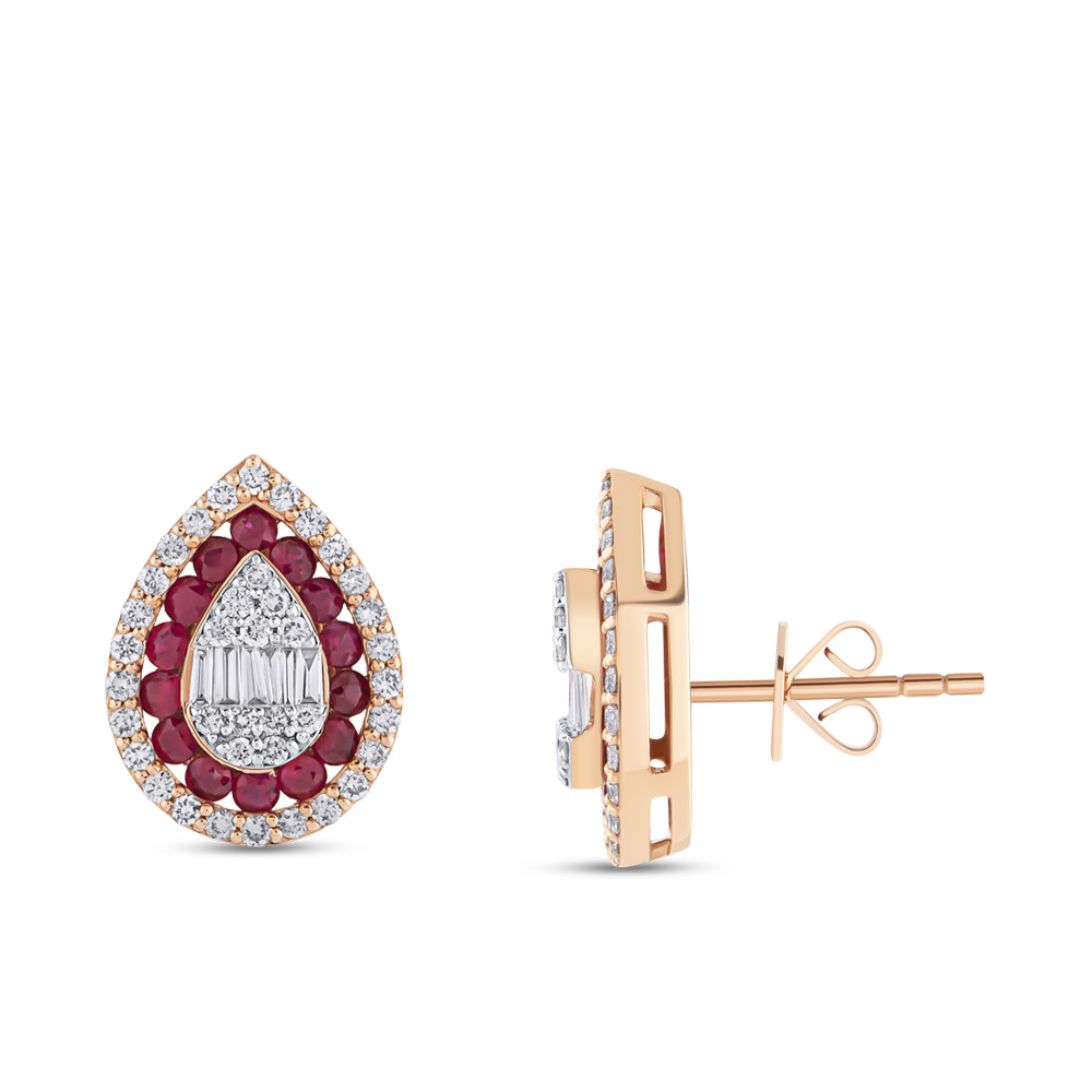 Ruby Diamond Earstud