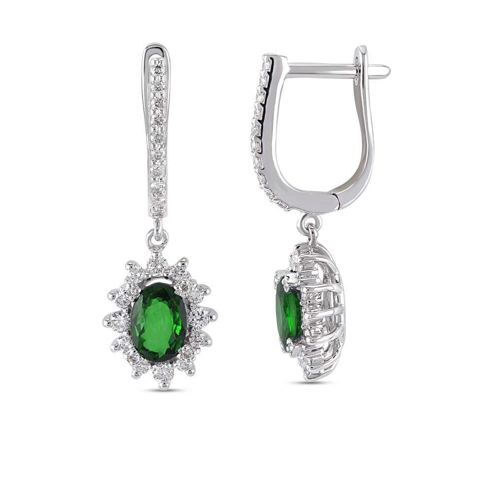 Emerald Diamond Earrings