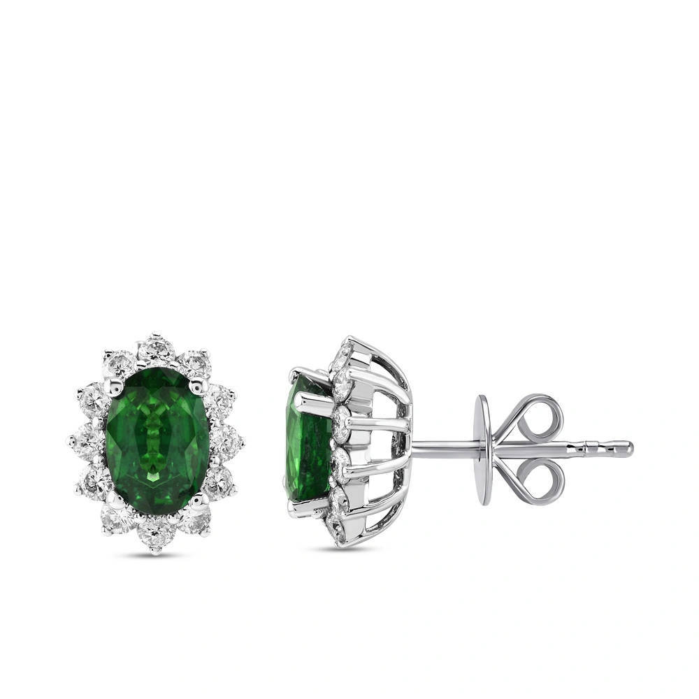 Emerald Diamond Earstud