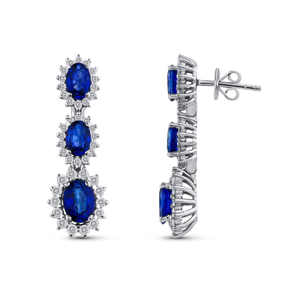 Sapphire Diamond Earring