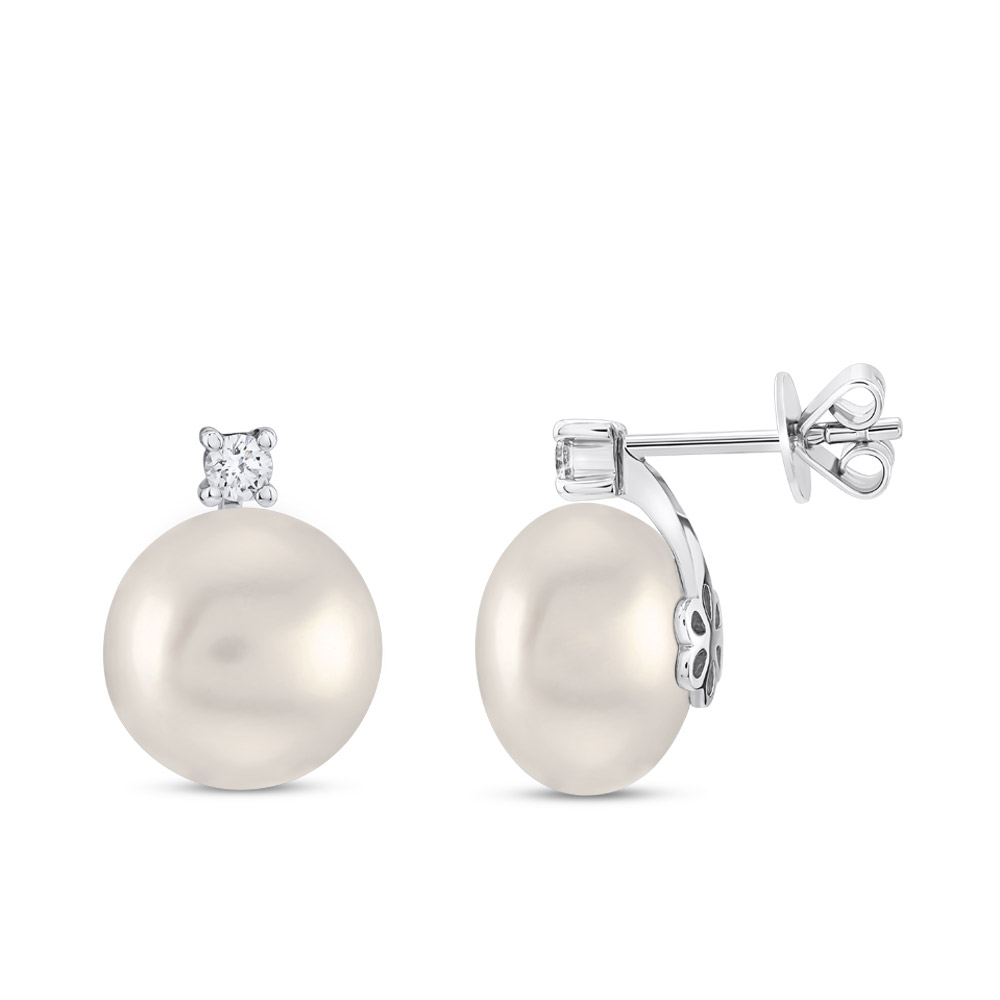 Pearl Diamond Earstud