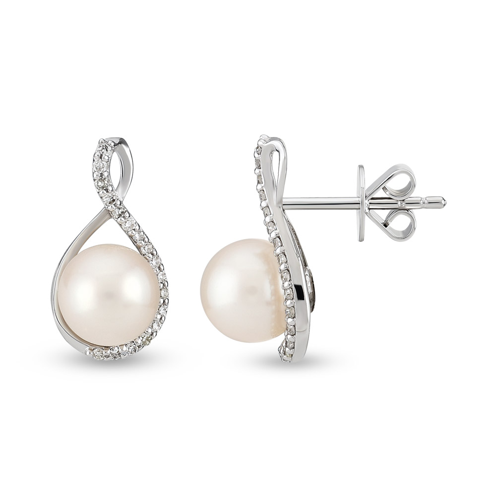 Pearl Diamond Earstud