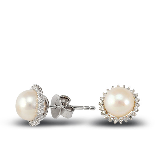 Pearl Diamond Earstud