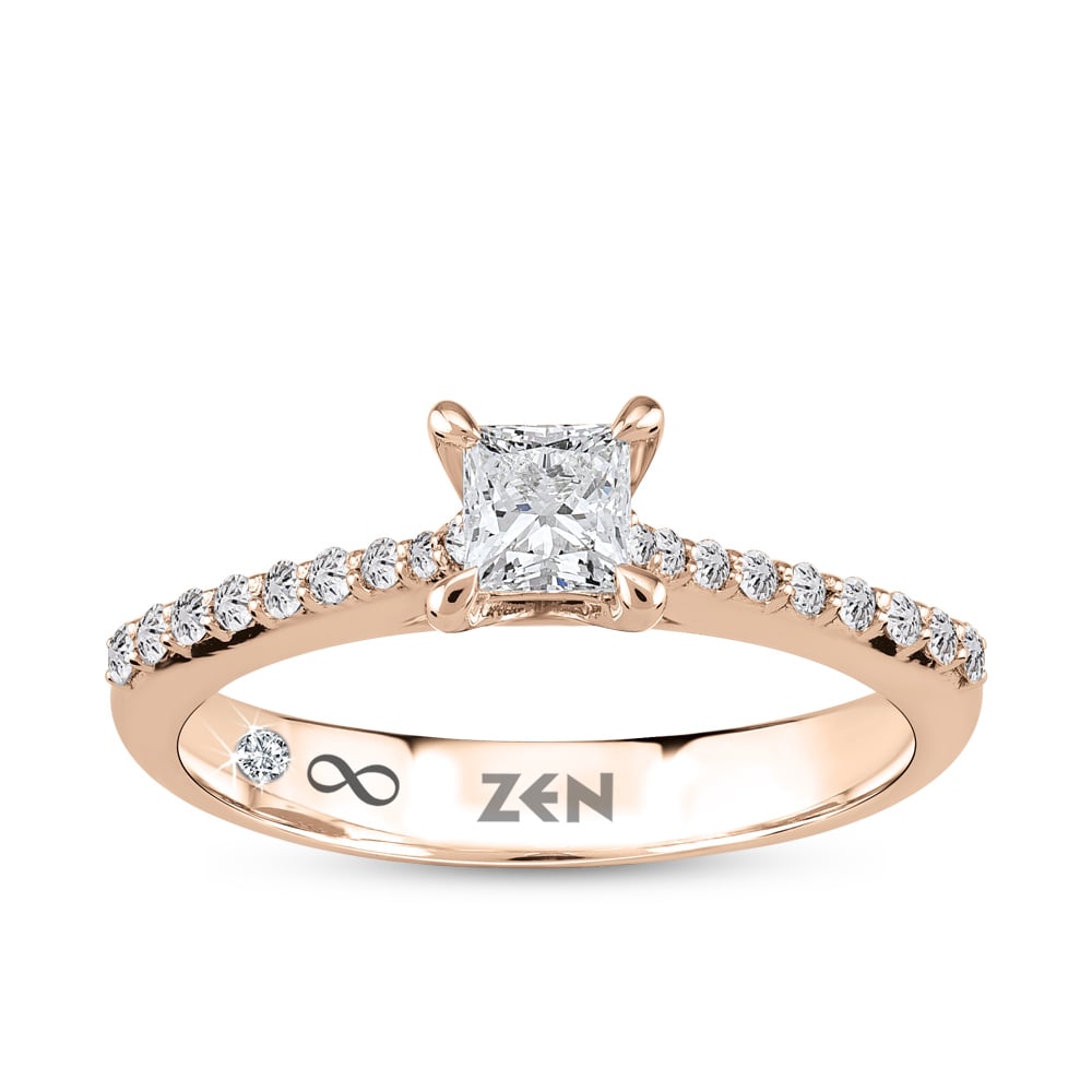 Sidestone Diamond Engagement Ring