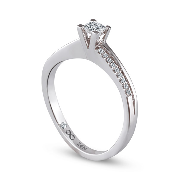 0.25 ct Годежен Пръстен с Диамант - Годежни