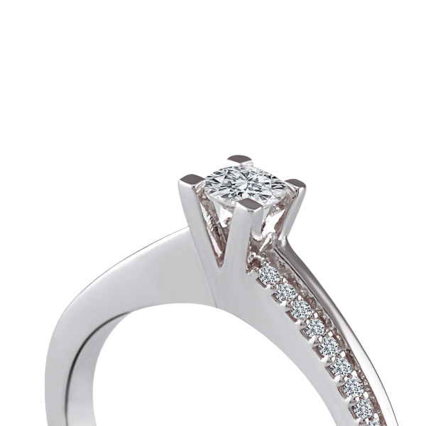 0.25 ct Годежен Пръстен с Диамант - Годежни