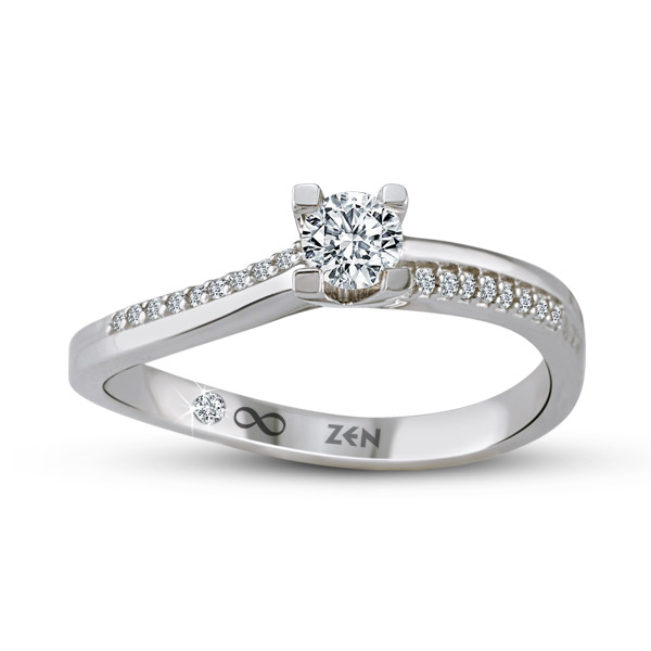 0.25 ct Годежен Пръстен с Диамант - Годежни