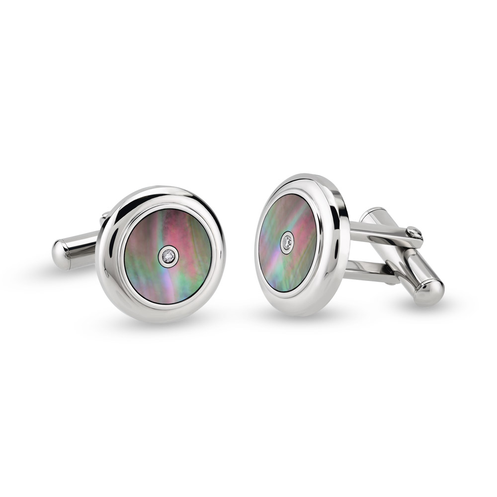 Diamond Steel Cufflinks