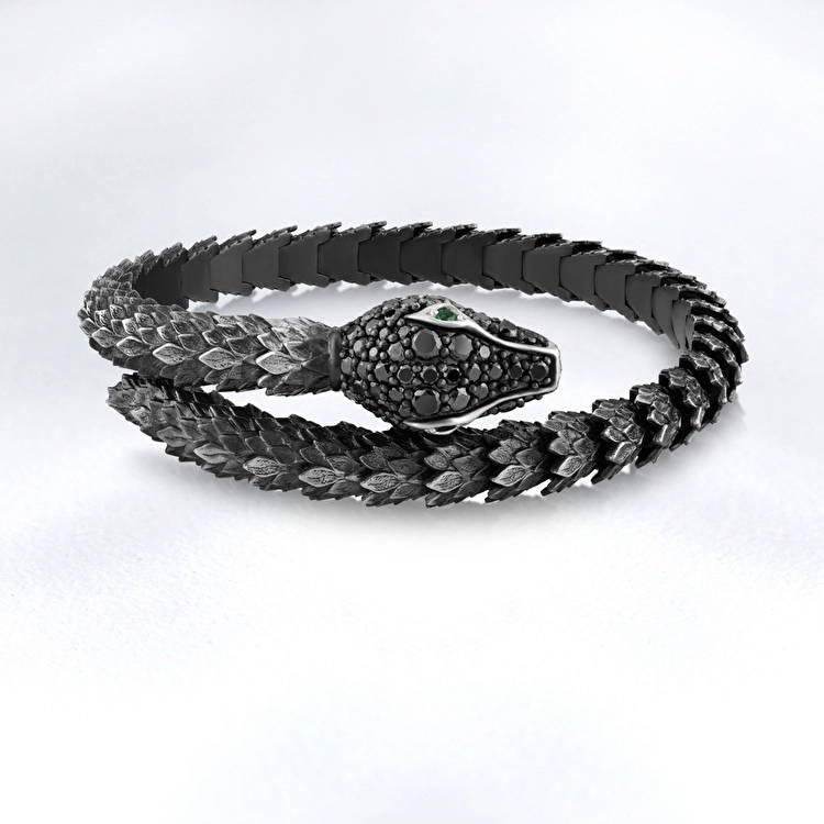 Men Diamond Silver Bracelet